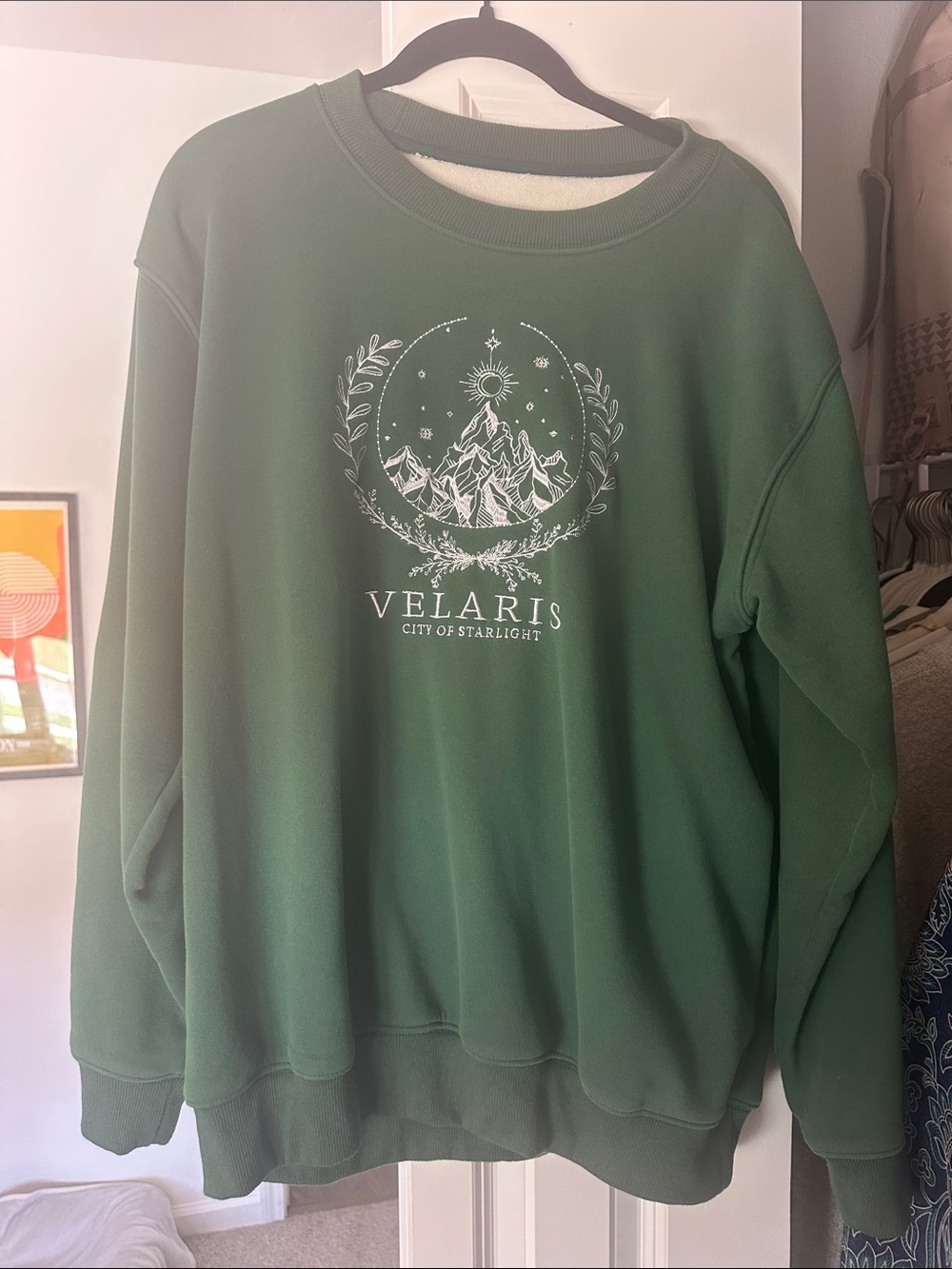 Aris Forest Green Velaris 'City of Starlight' Crewneck Sweater